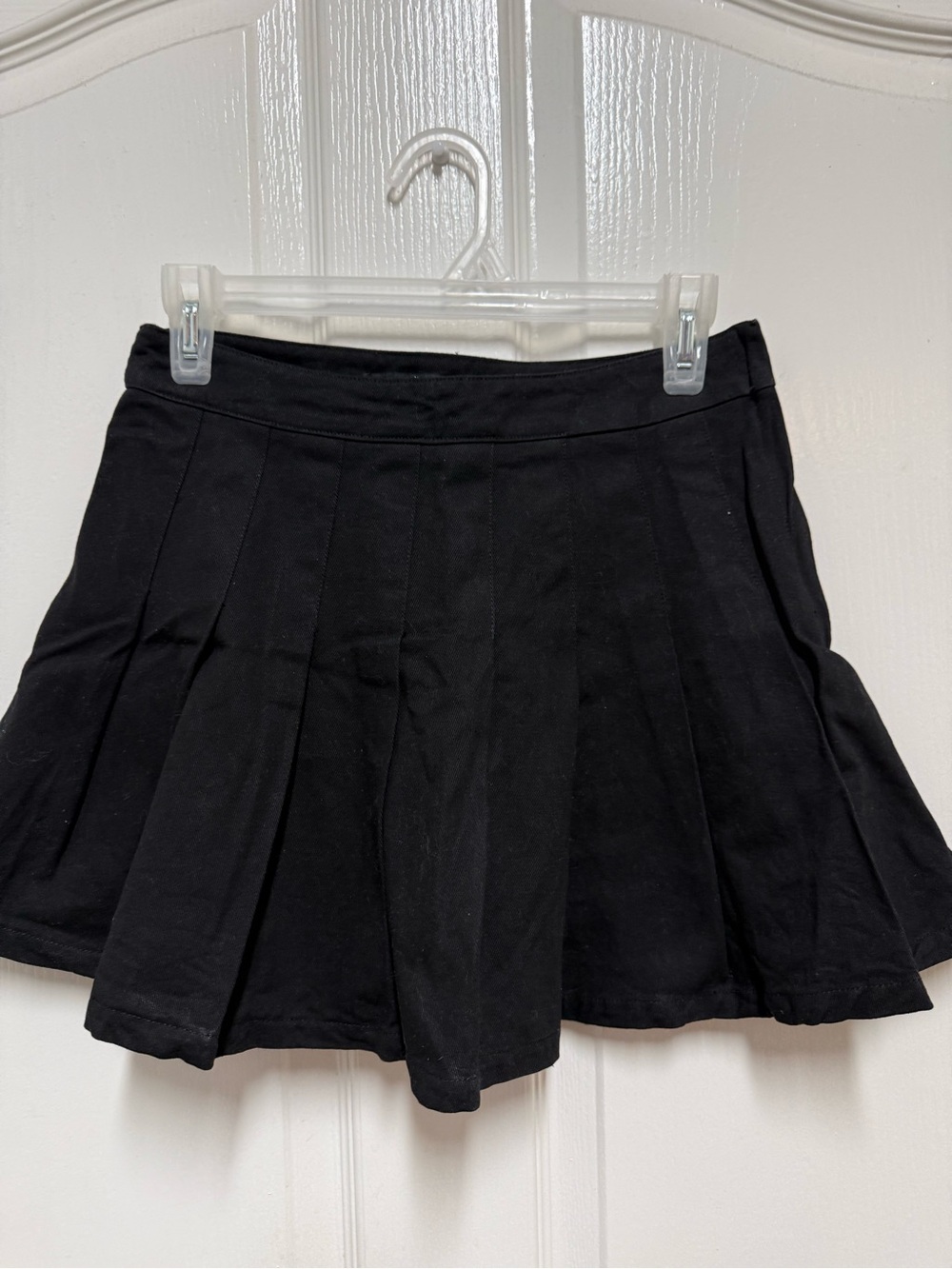 Papaya Black Pleated Skater Skirt